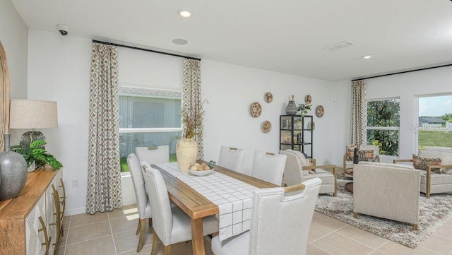 2415 Slippery Rock St, Auburndale, FL 33823 - dining space with light tile patterned floors and recessed lighting