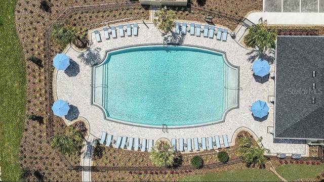 2415 Slippery Rock St, Auburndale, FL 33823 - bird's eye view of a pool