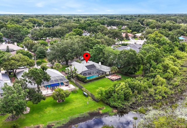 16804 Windsor Park Dr, Lutz, FL 33549 - drone / aerial view of a pool