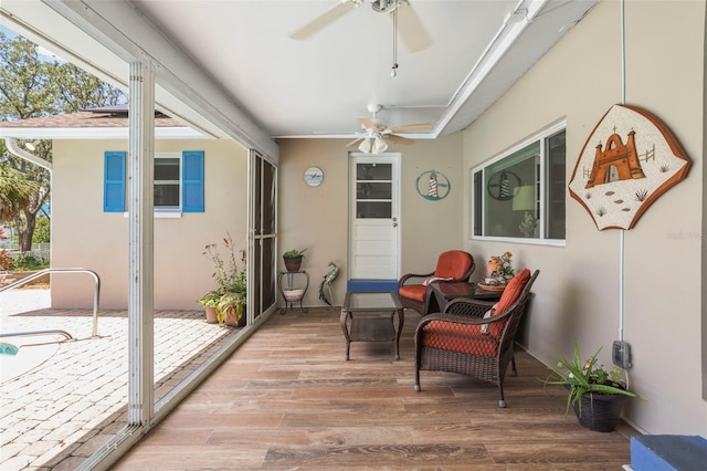 view of sunroom