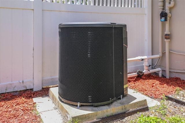 exterior view of central air condition unit