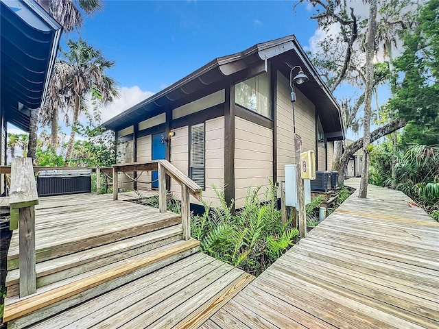 2695 N Seabreeze Pt Unit I1, Crystal River, FL 34429 - wooden deck featuring central AC