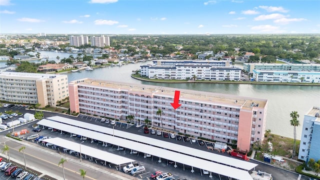6025 Shore Blvd S Unit 409, Gulfport, FL 33707 - aerial view of a nearby body of water and apartment complex / building