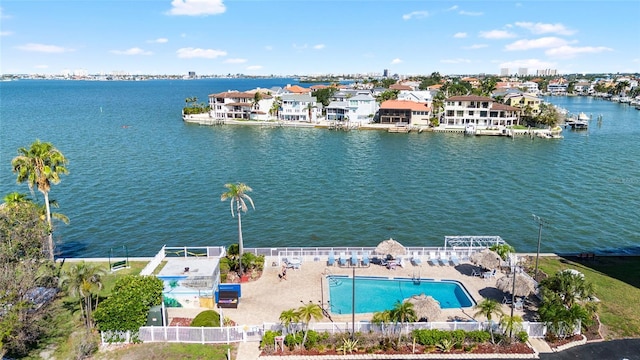 6025 Shore Blvd S Unit 409, Gulfport, FL 33707 - bird's eye view of a large body of water and a pool area