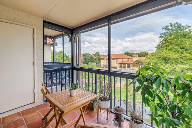 view of sunroom