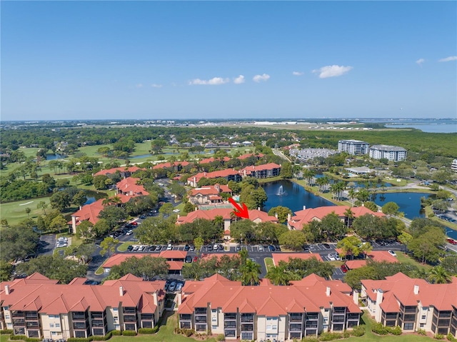 drone / aerial view of a nearby body of water