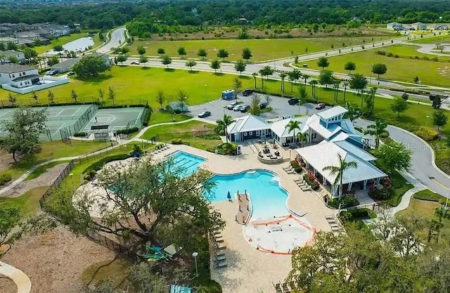 12327 Eagle Swoop Pl, Riverview, FL 33579 - drone / aerial view of a pool area