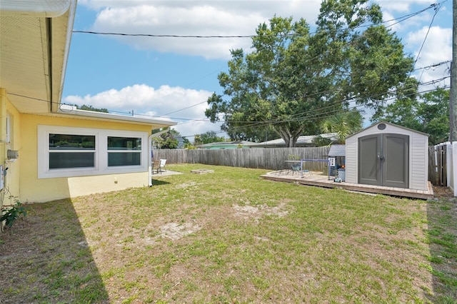 1450 Seabreeze St, Clearwater, FL 33756 - view of yard with a wooden deck