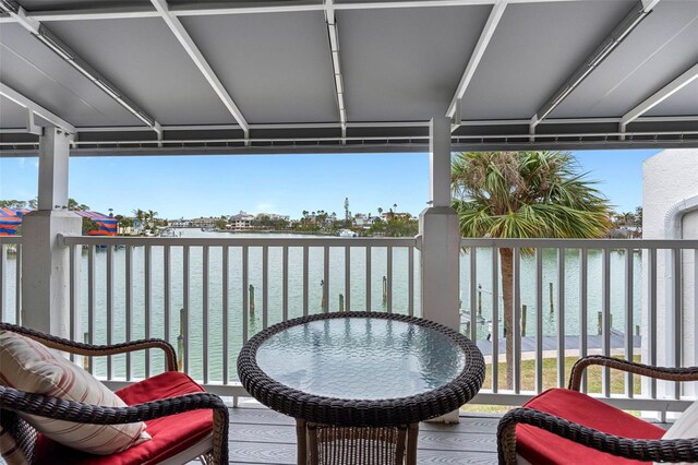 12360 Capri Cir N Unit 106, Treasure Island, FL 33706 - balcony with a water view
