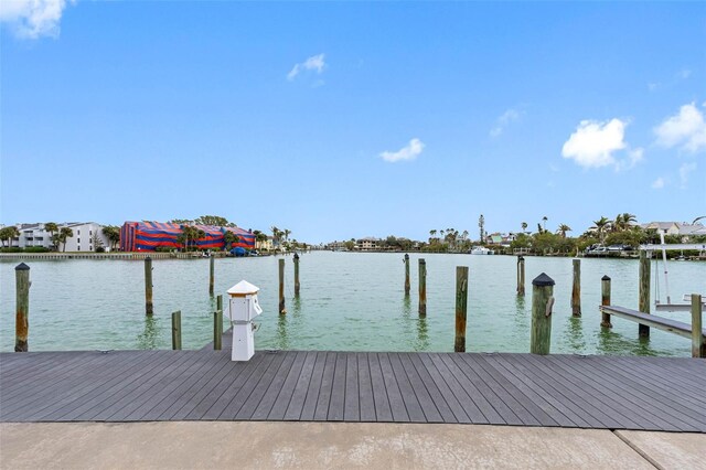 12360 Capri Cir N Unit 106, Treasure Island, FL 33706 - dock area with a water view