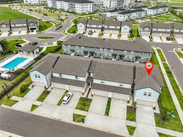7709 Imagination Pl, Wesley Chapel, FL 33545 - drone / aerial view of a pool area