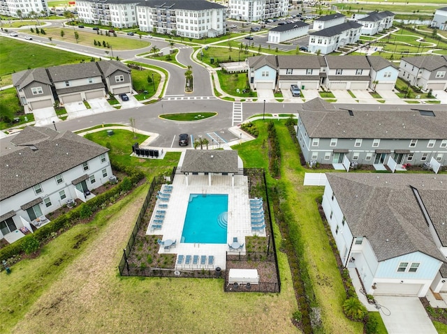 7709 Imagination Pl, Wesley Chapel, FL 33545 - aerial view of a pool area