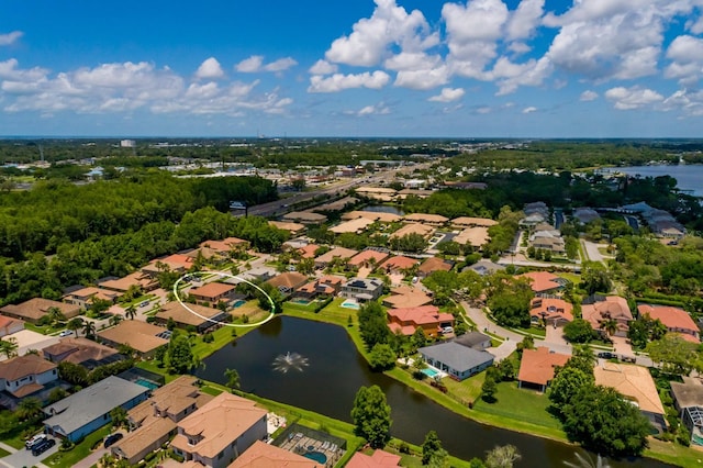 4611 Grand Preserve Pl, Palm Harbor, FL 34684 - aerial perspective of suburban area featuring a large body of water