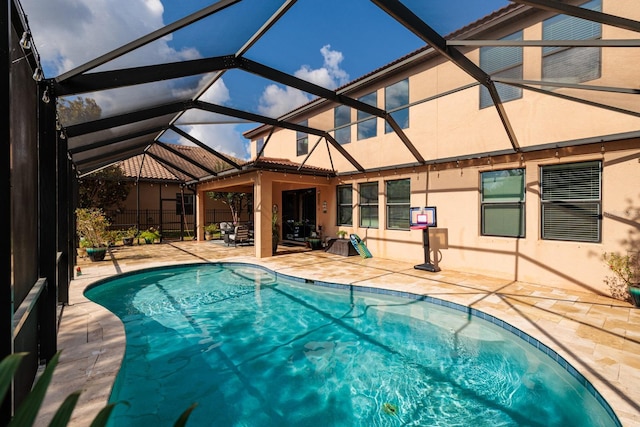 4611 Grand Preserve Pl, Palm Harbor, FL 34684 - outdoor pool featuring a patio area and a lanai