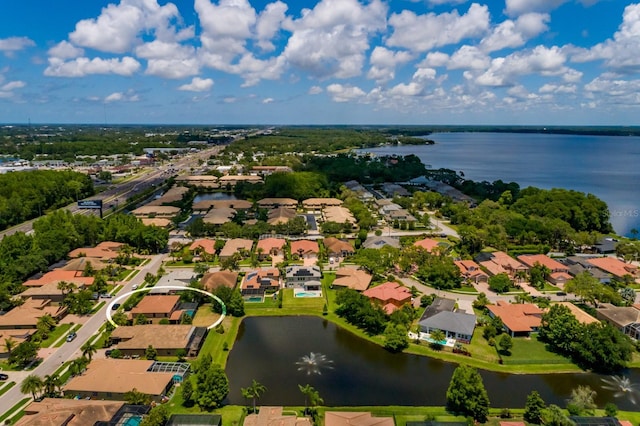 4611 Grand Preserve Pl, Palm Harbor, FL 34684 - aerial perspective of suburban area with a nearby body of water