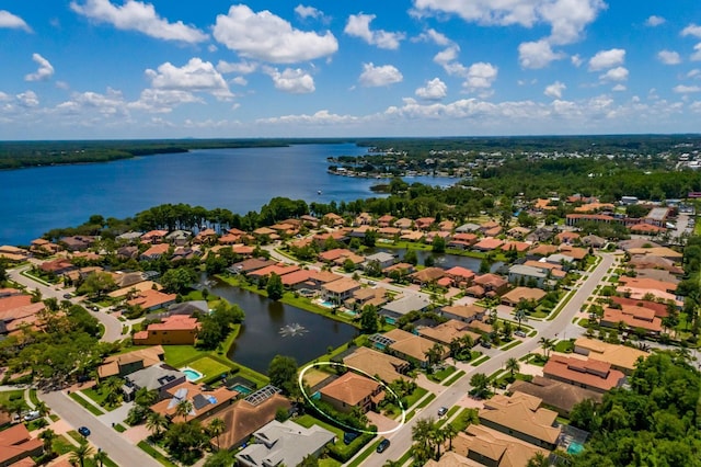 4611 Grand Preserve Pl, Palm Harbor, FL 34684 - aerial perspective of suburban area featuring a nearby body of water