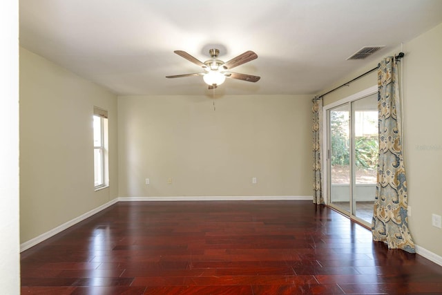 748 Sagewood Dr, Lakeland, FL 33813 - unfurnished room with wood finished floors, a ceiling fan, and baseboards