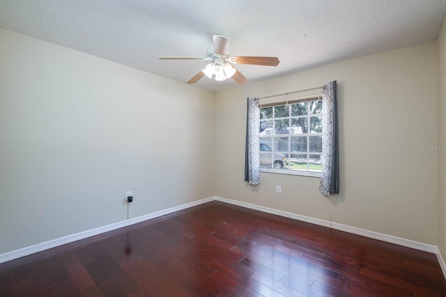 748 Sagewood Dr, Lakeland, FL 33813 - empty room featuring hardwood / wood-style floors, baseboards, ceiling fan, and a textured ceiling