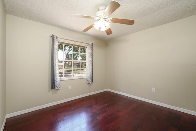748 Sagewood Dr, Lakeland, FL 33813 - unfurnished room featuring hardwood / wood-style floors, baseboards, a textured ceiling, and a ceiling fan