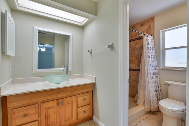 748 Sagewood Dr, Lakeland, FL 33813 - full bath featuring toilet, a stall shower, tile patterned floors, and vanity