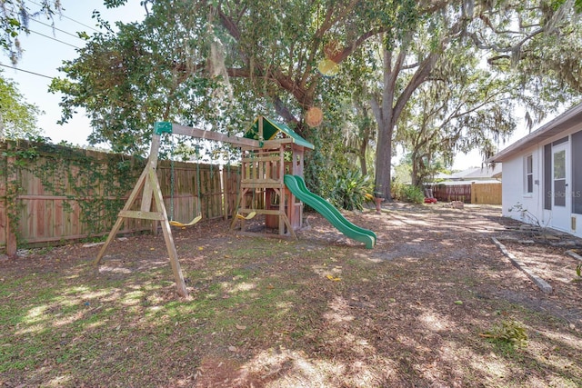 748 Sagewood Dr, Lakeland, FL 33813 - view of jungle gym with a fenced backyard