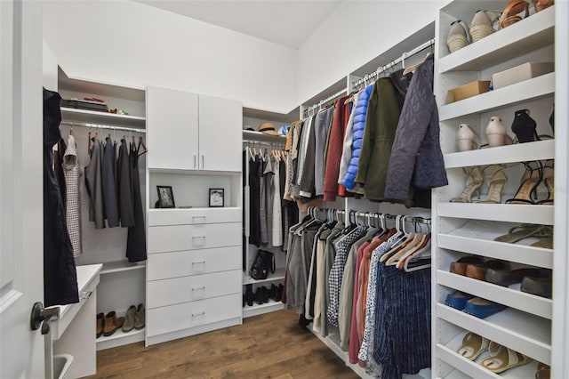 807 W Kentucky Ave, Tampa, FL 33603 - walk in closet featuring dark wood-style floors