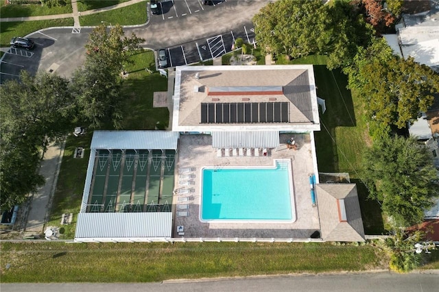 4351 Tahitian Gardens Cir Unit H, Holiday, FL 34691 - bird's eye view of a pool area