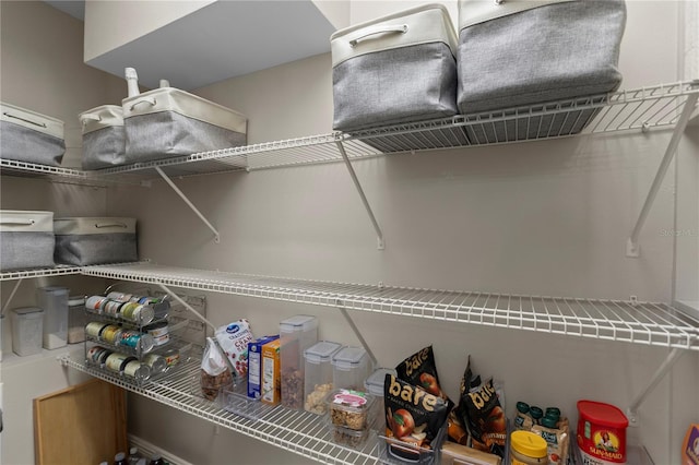 view of storage area