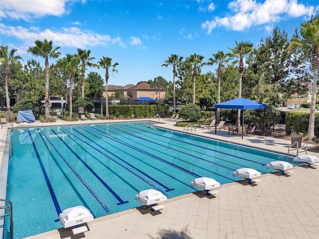7103 Bridgeview Dr, Wesley Chapel, FL 33545 - community pool featuring a patio