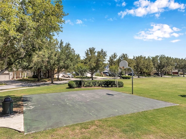7103 Bridgeview Dr, Wesley Chapel, FL 33545 - view of sport court featuring community basketball court and a yard