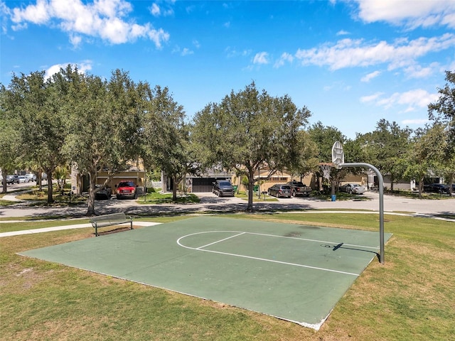 7103 Bridgeview Dr, Wesley Chapel, FL 33545 - view of sport court featuring community basketball court and a yard