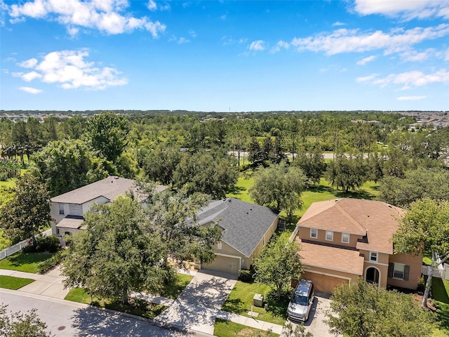 7103 Bridgeview Dr, Wesley Chapel, FL 33545 - aerial perspective of suburban area featuring a forest