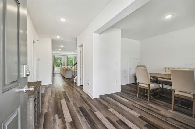 14282 Coronado Dr, Spring Hill, FL 34609 - dining space with dark wood-style floors, recessed lighting, and baseboards