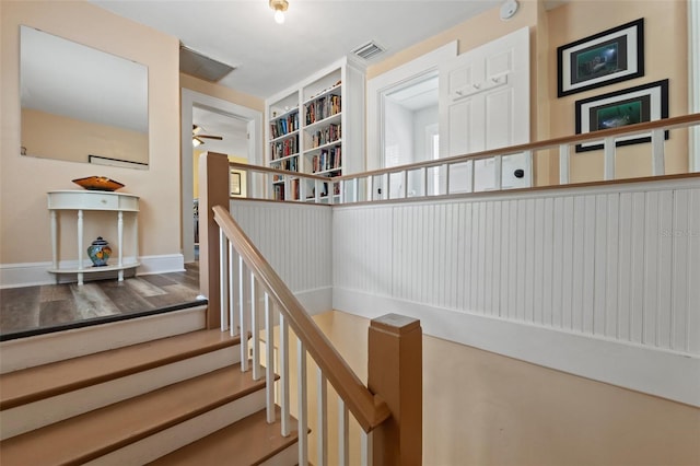 1001 E Crawford St, Tampa, FL 33604 - stairs with a ceiling fan