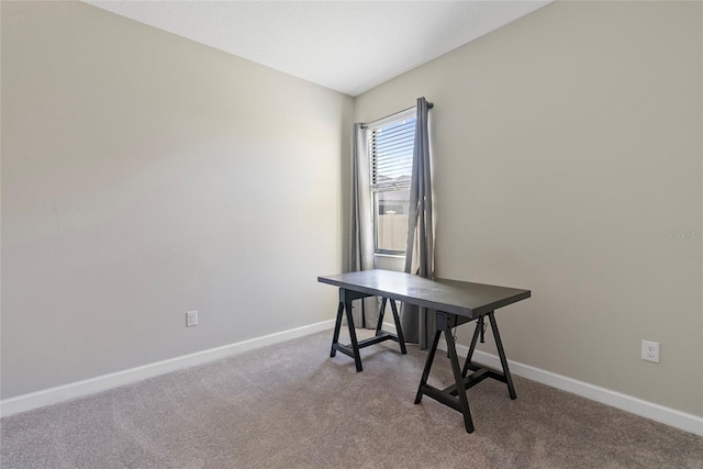 4690 Coachford Dr, Wesley Chapel, FL 33543 - office area featuring baseboards and carpet flooring