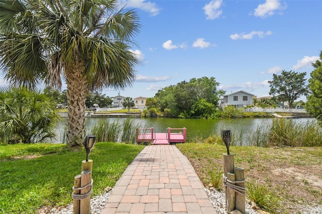 3227 Rose Arbor Dr, Hernando Beach, FL 34607 - dock area with a water view and a residential view