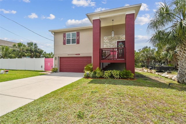 3227 Rose Arbor Dr, Hernando Beach, FL 34607 - view of front facade with a garage, driveway, and stairs