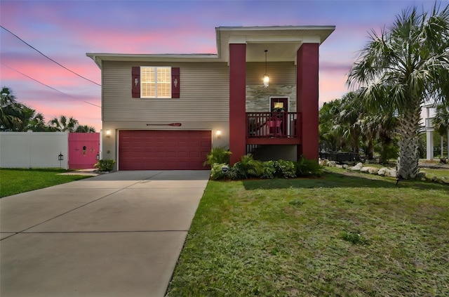 3227 Rose Arbor Dr, Hernando Beach, FL 34607 - view of front of property with an attached garage, driveway, and stucco siding
