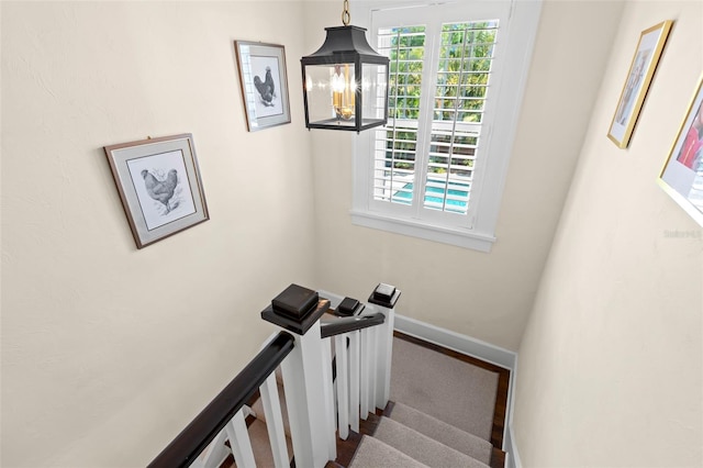 455 18th Ave NE, Saint Petersburg, FL 33704 - stairway featuring baseboards