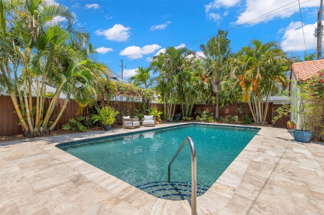 455 18th Ave NE, Saint Petersburg, FL 33704 - view of pool featuring a patio and a fenced backyard