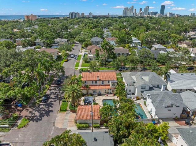 455 18th Ave NE, Saint Petersburg, FL 33704 - aerial view of residential area with a skyline view