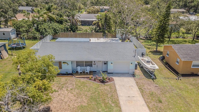view from above of property