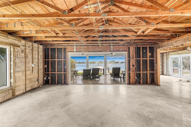 321 N Blvd Of The Presidents, Sarasota, FL 34236 - misc room with french doors, plenty of natural light, and lofted ceiling