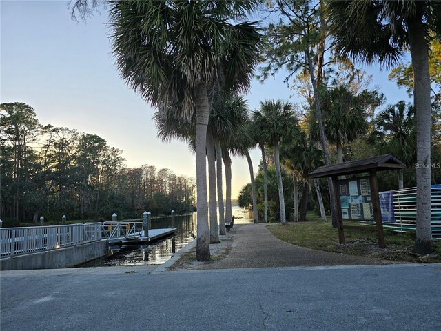 700 Bowsprit Pl, Palm Harbor, FL 34685 - view of property's community with a boat ramp, a water view, and a dock
