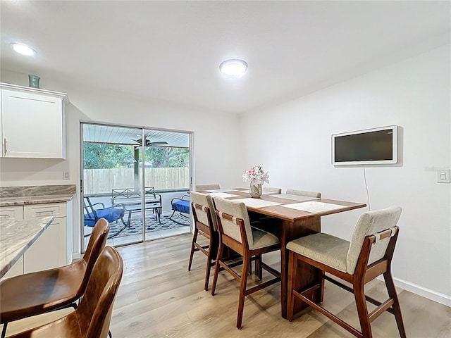 dining room featuring light wood-type flooring