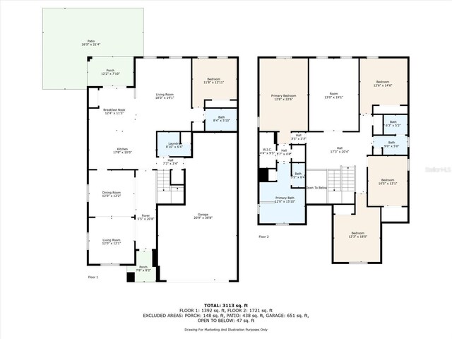 10106 Count Fleet Dr, Ruskin, FL 33575 - property floor plan