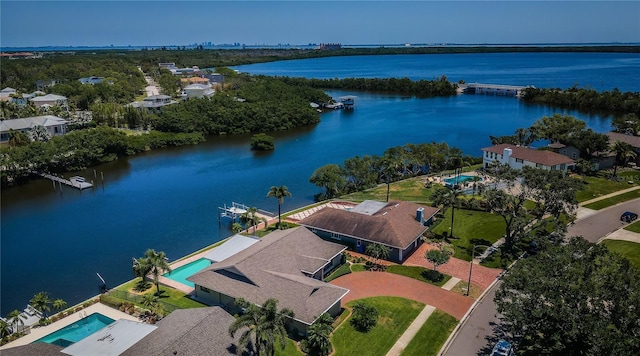671 Tallahassee Dr NE, Saint Petersburg, FL 33702 - aerial view of a large body of water and a pool area
