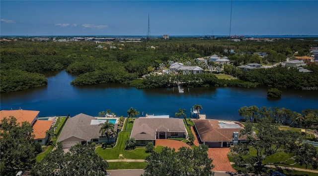 671 Tallahassee Dr NE, Saint Petersburg, FL 33702 - aerial perspective of suburban area featuring a nearby body of water
