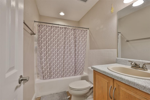 13125 Wilcox Rd Unit 16202, Largo, FL 33774 - full bathroom with vanity, shower / bath combination with curtain, and toilet