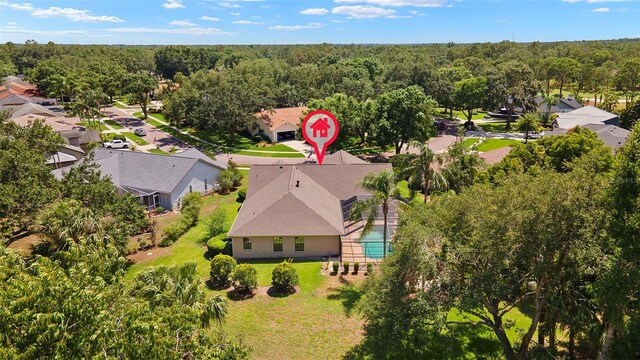 3922 Cedar Cay Cir, Valrico, FL 33596 - aerial perspective of suburban area with a forest